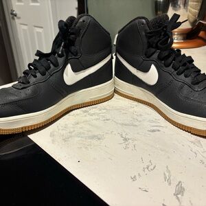 Nike Air Force one black sculpt gum bottoms authentic.